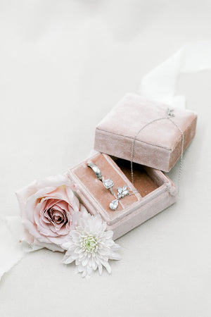 Ballet Pink Velvet Jewelry Case