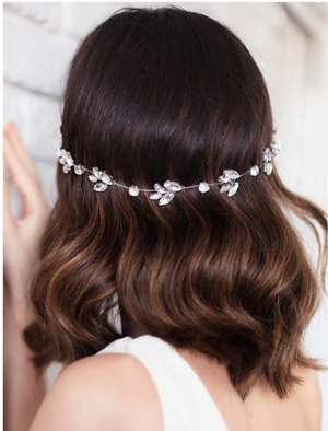 Flora Crystal Diamond Rhinestone Bridal Headband