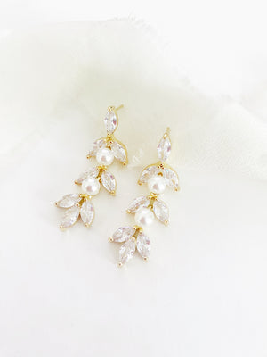 Nadia Pearl Diamond Earrings