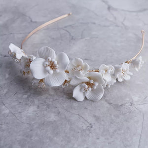 Aveira Ceramic Floral Headband