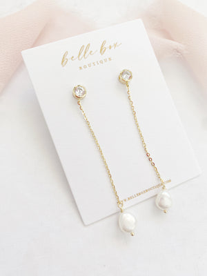 Stezia Fresh Water Pearl Drop Earrings